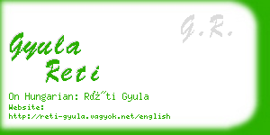 gyula reti business card